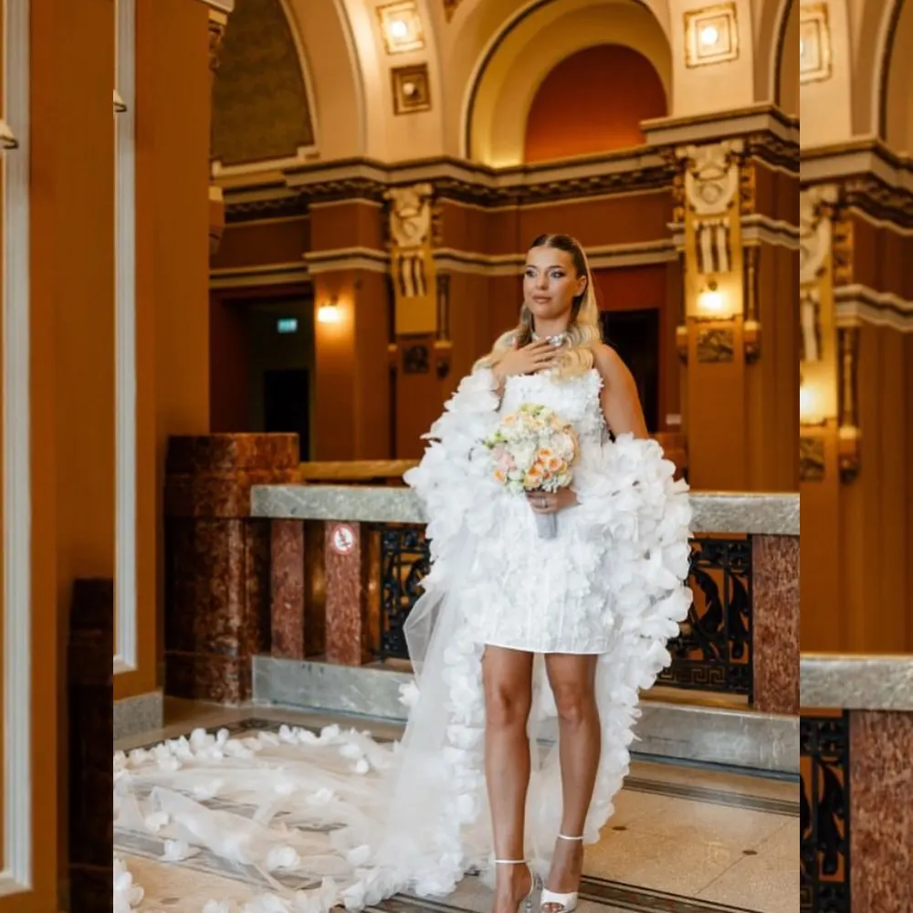 

Элегантная белая кружевная свадебная шаль – накидка с цветочным принтом для свадеб и фотосессий, легкие летние вечерние халаты