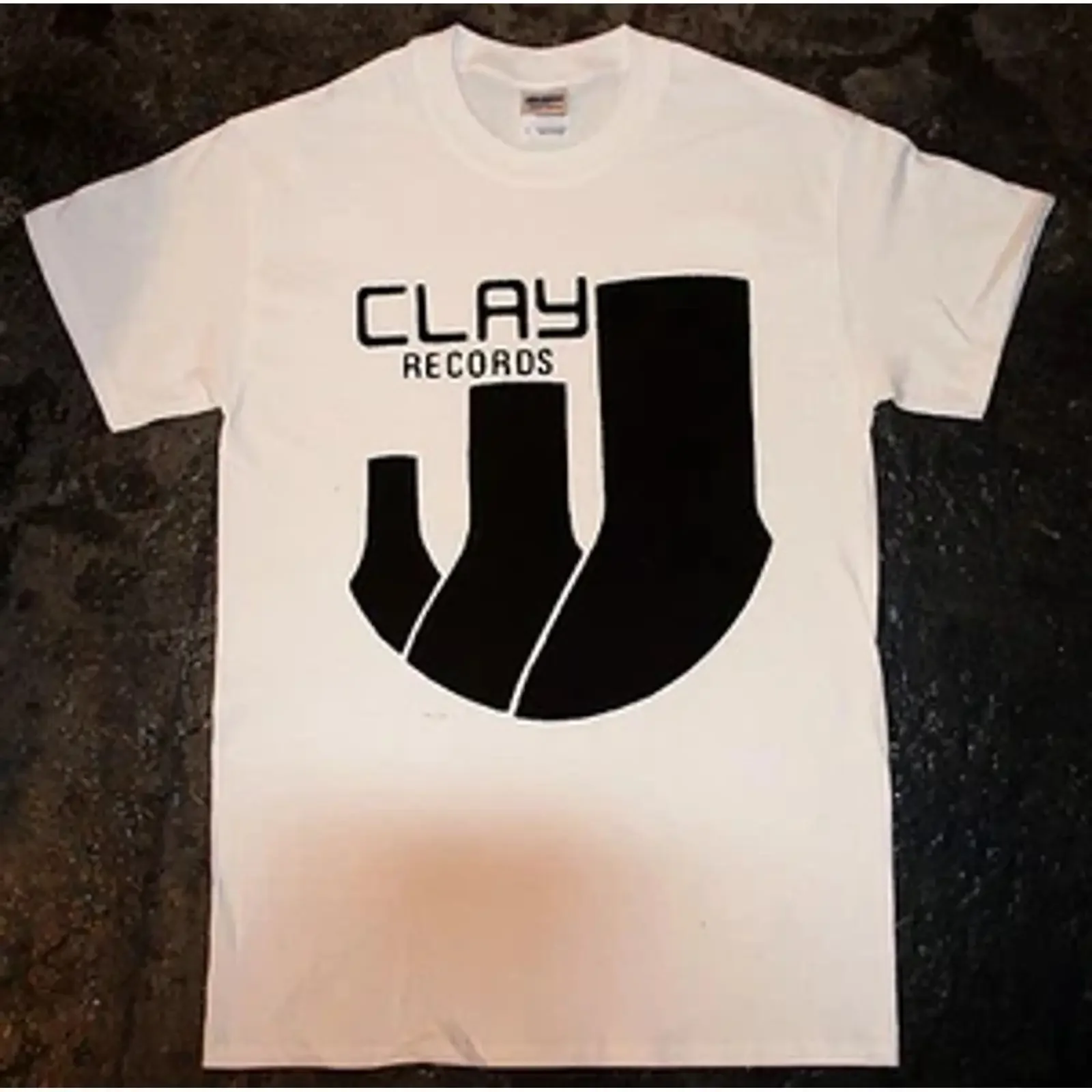 Clay Records 'Logo' T shirt punk oi discharge joy mob amebix kbd vintage Washed Slightly Soft Stylish Comfortable Unisex