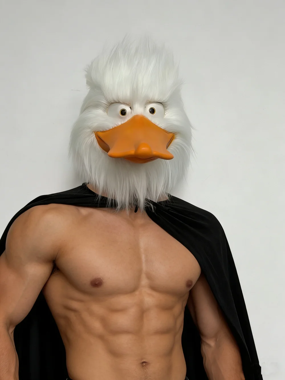 

Duck Head Cosplay Mask Latex with Fur Animal Realistic Mask Fancy Dress Carnaval Party Costume Props Masques Mardi Gras Mask