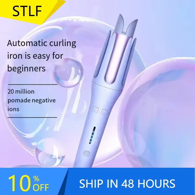 

STLF New Ceramic 32MM Automatic Curling Set 10 Second Rotating Hair Curler MCH LED Long Hair Waving-Home Use Iron Magic