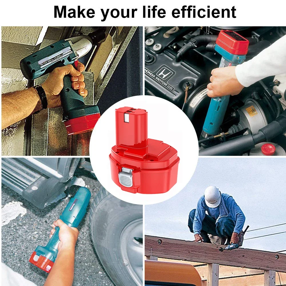 14.4 فولت 5000 مللي أمبير لبطارية ماكيتا PA14 PA14 1422 1433 1420 192600 -1 6281D 6280D 6337D بطارية قابلة للشحن لأداة الطاقة ﻿