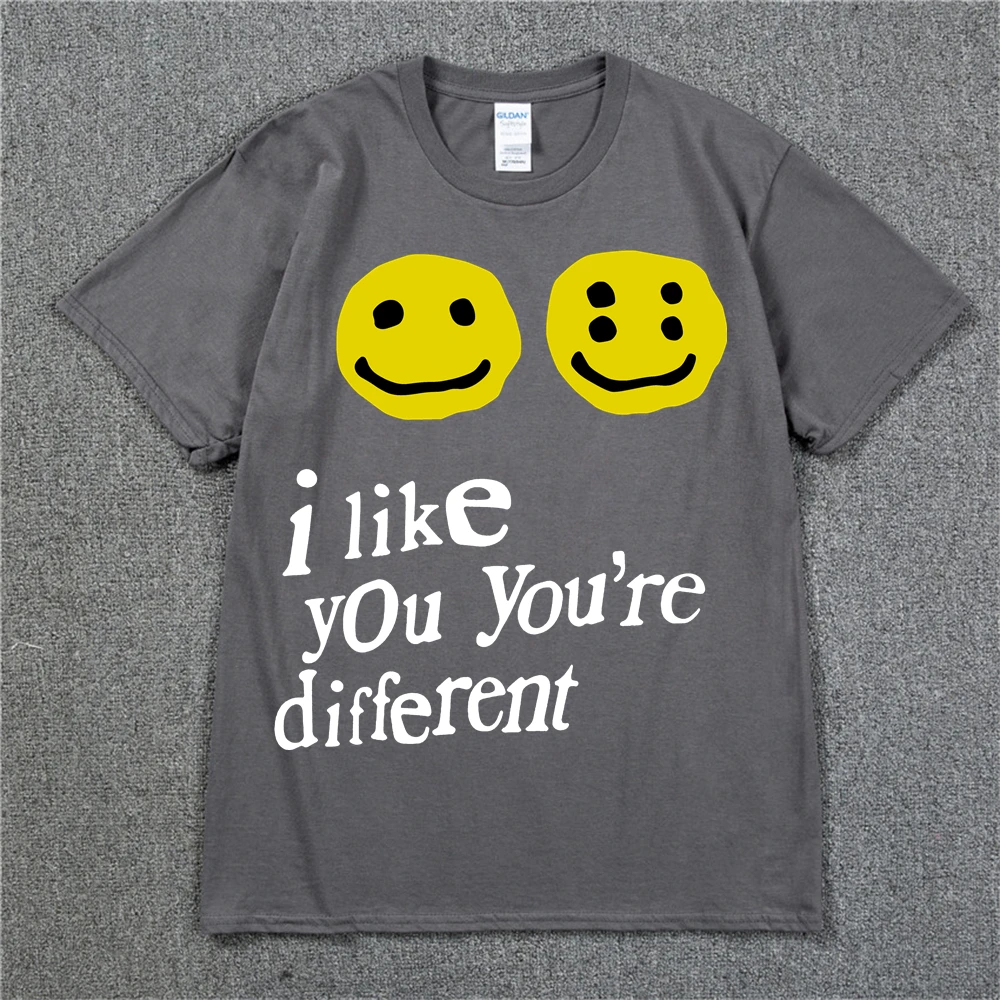 19SS CPFM XYZ Tshirt Graffiti Smile Face CPFM.XYZ W.W.C.D I LIKE YOU Kanye West Hip Hop Streetwear TEE CPFM T-shirts Men Women