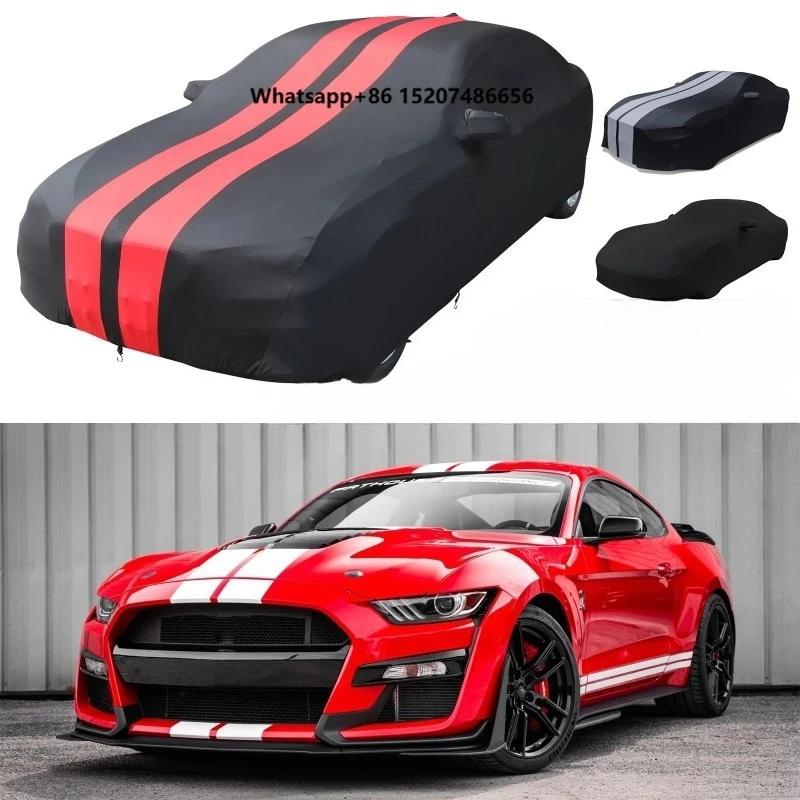 For GT500 Indoor Full Car Cover Satin Dust UV Proof Scratch Stretch Black Grey Red