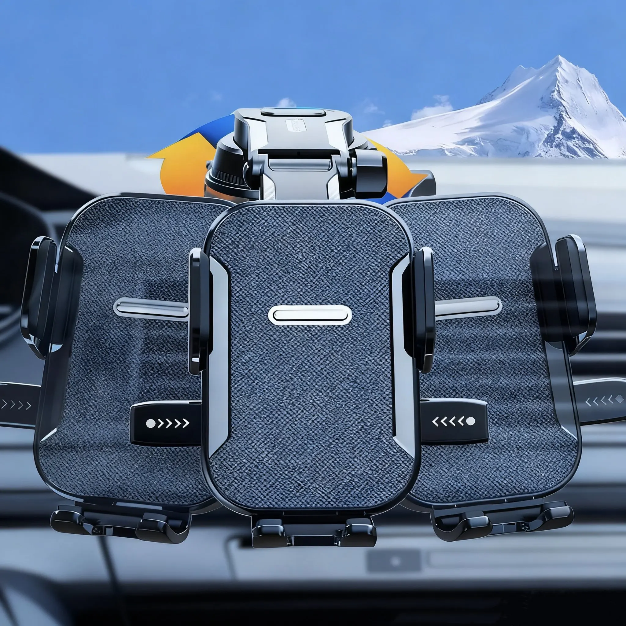 

Регулируемое автомобильное крепление для телефона с рамкой из АБС-пластика и прочной присоской — 360° ° Поворотная подставка для приборной панели, конструкция с защитой от сотрясений и скольжения