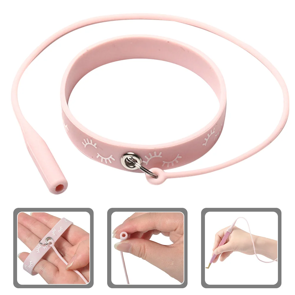 

Lash Tweezers Silicone Wrist Band for Protective Case Wristband Extensions Bracelet Pink