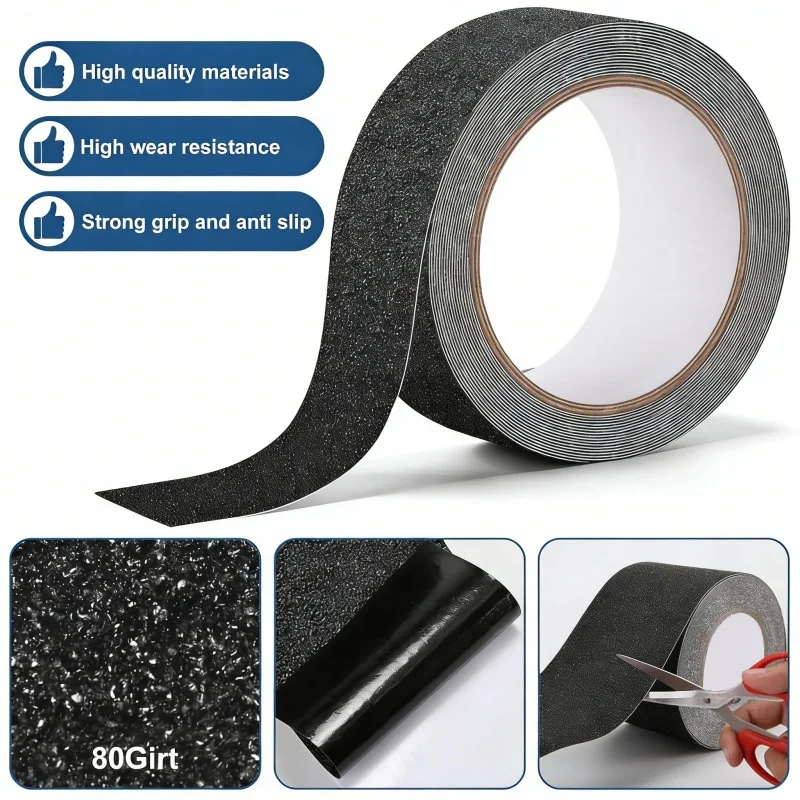 Anti slip traction belt, anti slip grip belt, anti slip pedal safety belt, used for stair treads, scooter platforms, (black)