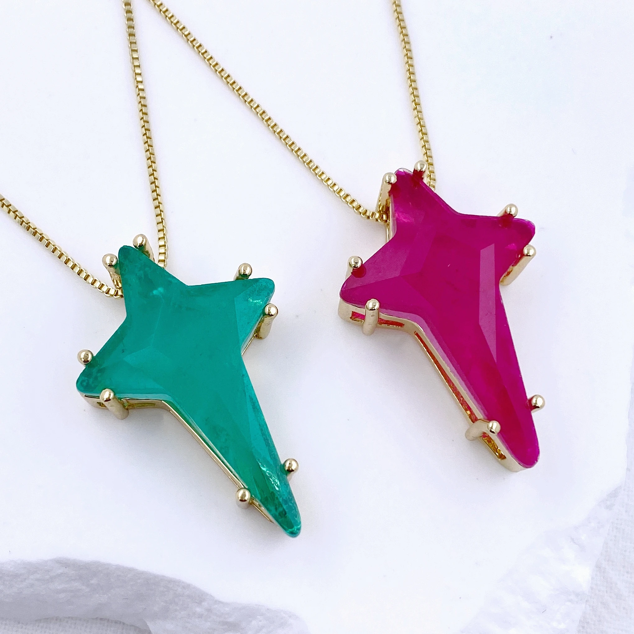 

Простые двойные цвета имитация искусственного камня Paraiba с изображением Иисуса Креста искусственные модные ювелирные изделия ошейники аксессуары