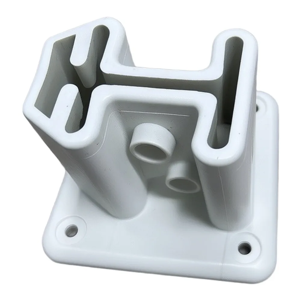 Resin Pool Ladder Flange Mounting Bracket For Above Ground Pools - White Safety Base Fitting 832414D Compatible Replacement Part