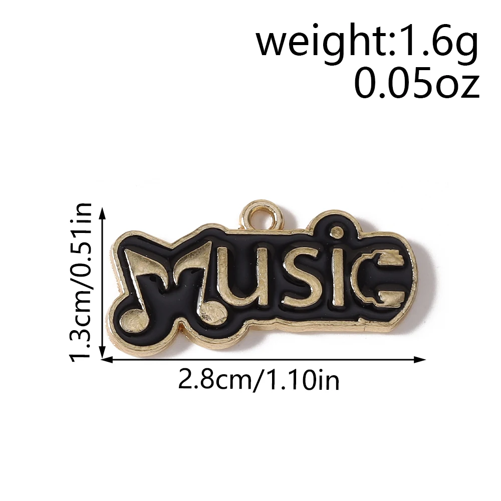 Leslie 10 Stück Emaille-Anhänger mit Motiven von Musik, Radio, Grammophon und Kassetten für die Schmuckherstellung, Anhänger, Halsketten, Ohrringe, DIY-Handarbeiten – Detail 31