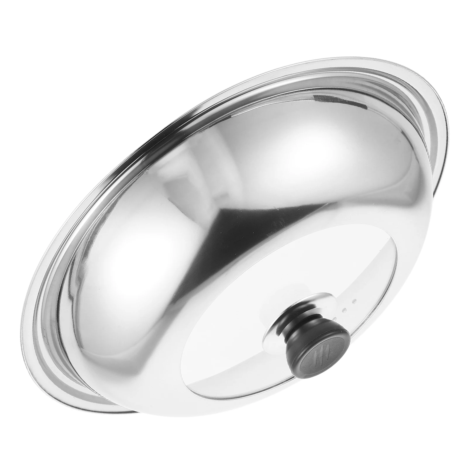 

1Pcs Durable Stainless Steel Frying Pan Lid Universal Cooking Pot Lid with Visible Design Kitchen Cookware