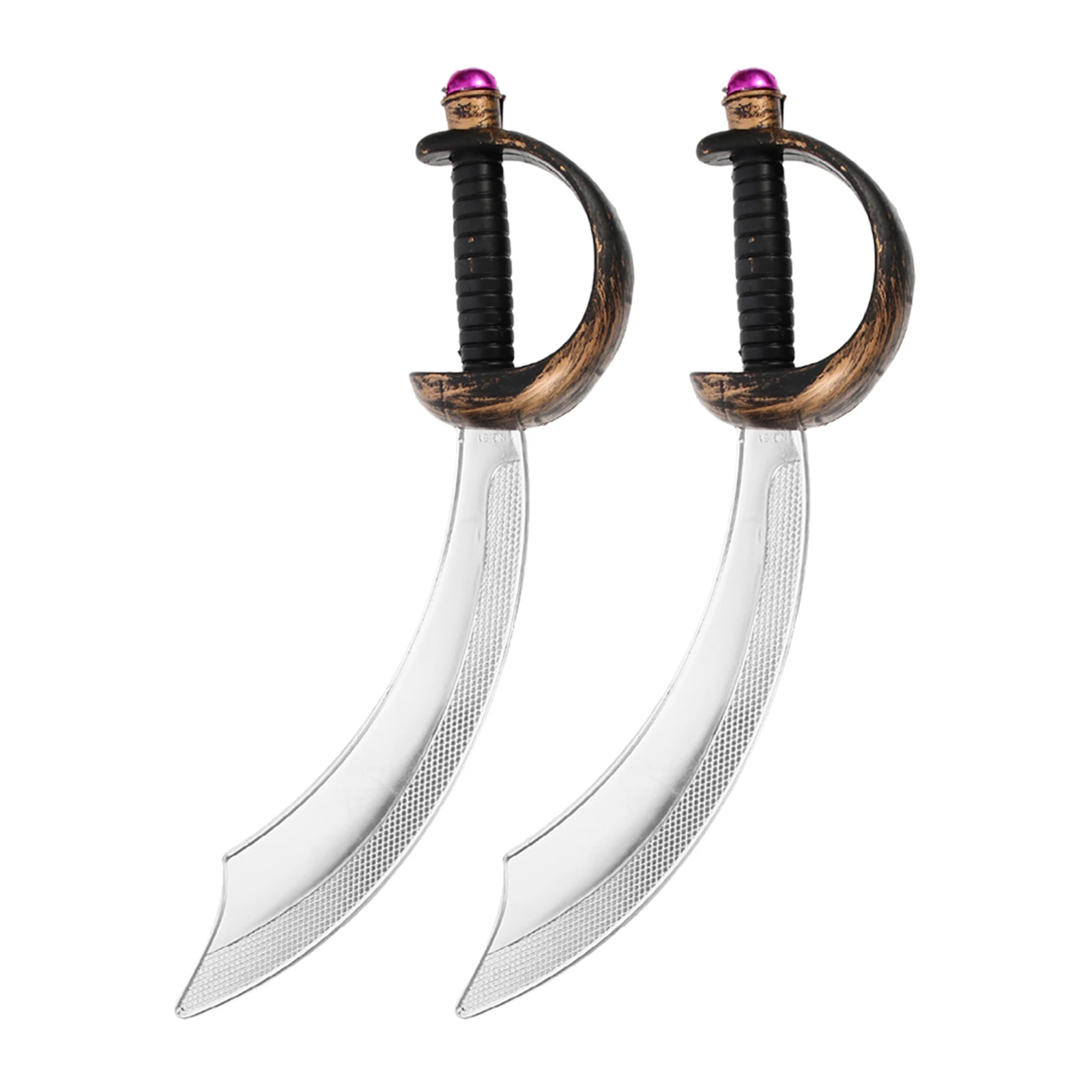 2 Stück Piratenschwert-Requisite für Halloween-Kostümparty, Cosplay-Zubehör, ideale Bühnenaufführung und Geburtstagsfeier-Dekoration