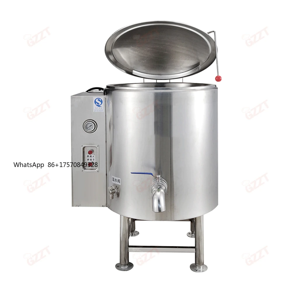 

IT-CSB 60L - 600liter Large Water Double Jacketed Boiling Pot Commercial Kitchen Electric Soup Kettle Jacketed Boiling Pan