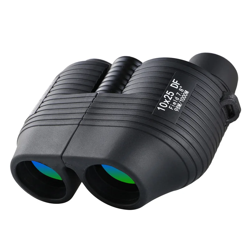 Auto Focus Fixed Focus 10x25 Mini Porro Binoculars High Magnification HD No Need Focus Portable Pocket Telescope For Adult Conce