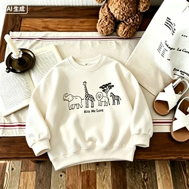 Neue Herbst- und Winter-Kinder-Sportbekleidung, Pullover mit Cartoon-Print, Baumwolle, Freizeitkleidung für Jungen – Detail 4