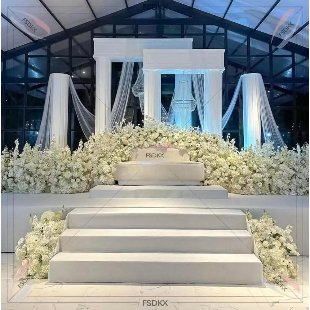 

FSDKX Wedding Pvc & Acrylic Backdrop Stand Decoration Event Backdrop Arch Stage for Party Decorations Wedding Arch