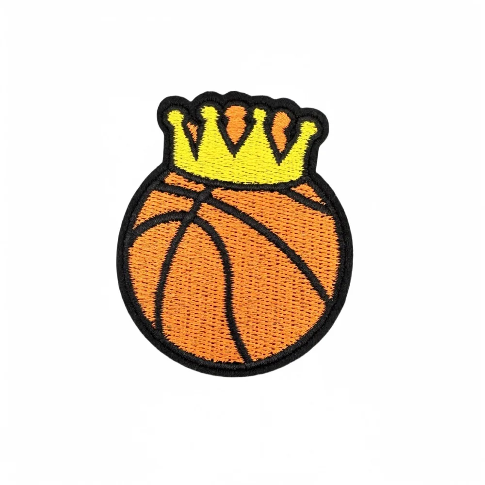 Kartun Basket Bordir Kain Patch Lencana Stiker Bordir Patch Besi Pada Transfer untuk Pakaian Appliques Scp
