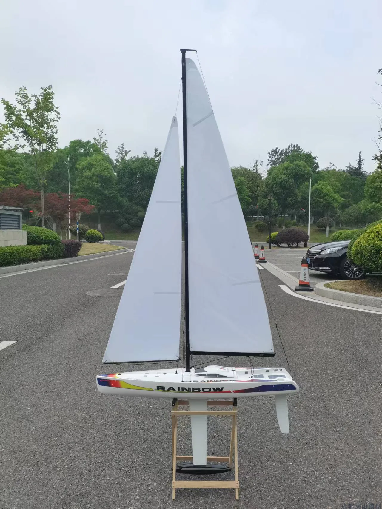 Double 12 special remote control sailboat wind power model boat 898MM remote control boat big baby gift