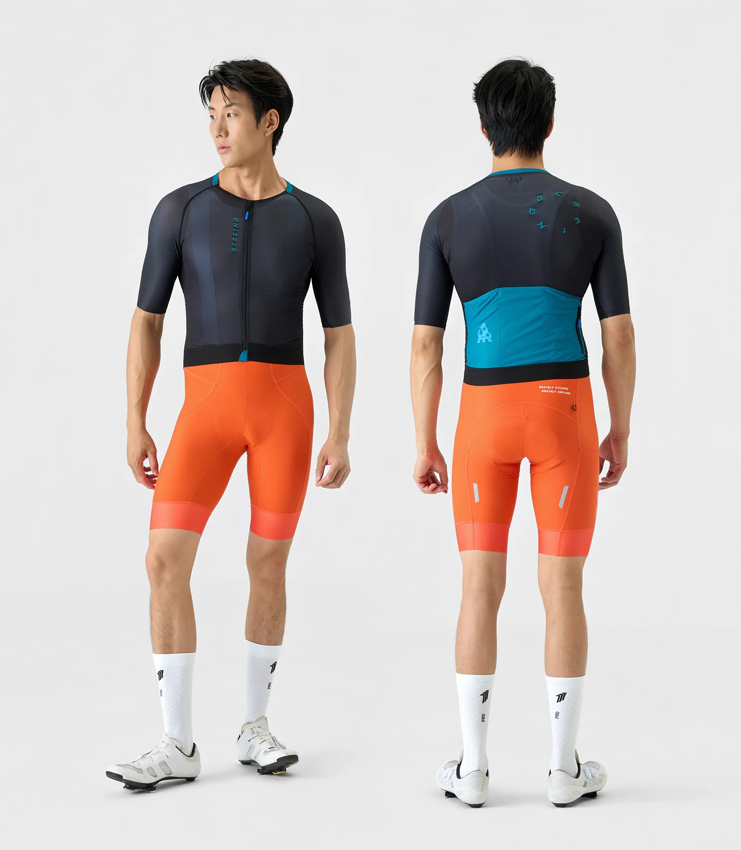 BCBE-ING Herren Aero-Radtrikot, kurzärmelig, Sommer, leicht, hohe Elastizität, atmungsaktives Mesh-Gewebe, schmal geschnitten, Radtrikot. – Detail 13