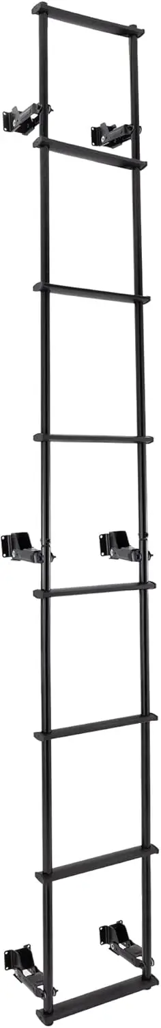 

RV Toy Hauler Low Profile Universal 106.5" Collapsible Ladder with Hinges (Black)