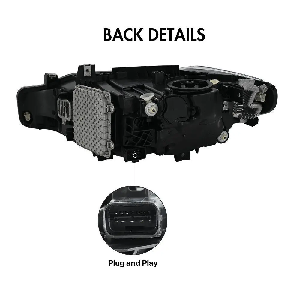 1 زوج LED مجموعة المصابيح الأمامية لسيارات BMW 3 Series F30 F31 2013-2019 مصابيح الرأس الأمامية متتابعة DRL كشافات الملحقات
