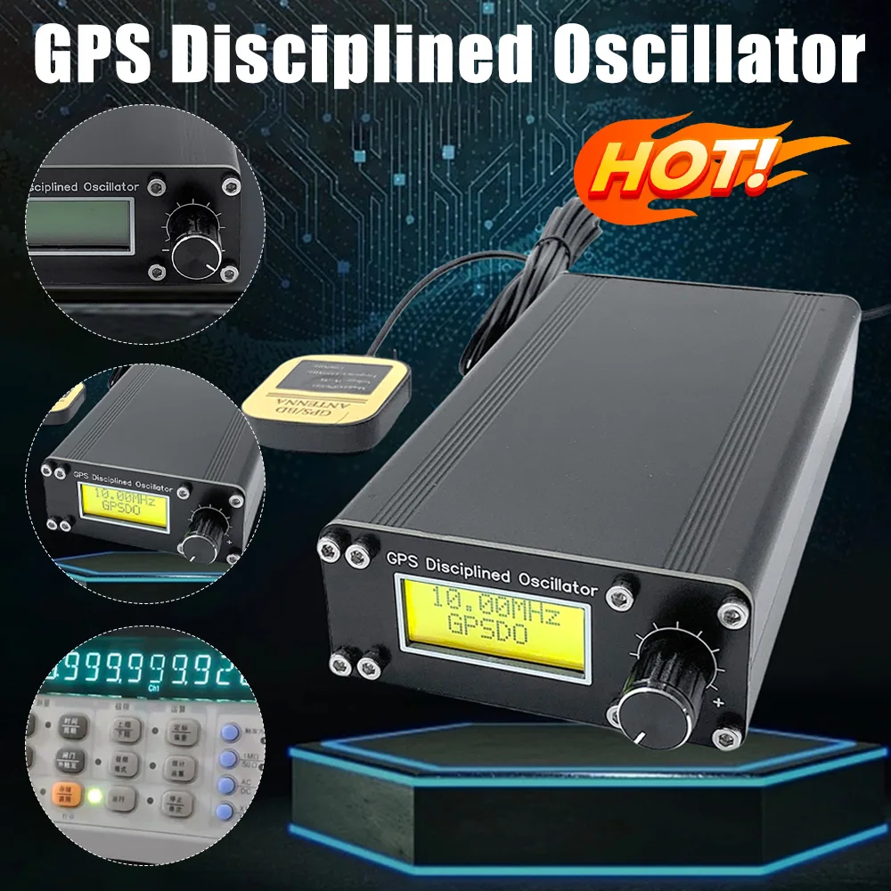 

GPS Disciplined Oscillator 10MHz 1PPS GPS Disciplined Clock Color Display OCXO Frequency Square Wave Output GNSS GPS Clock