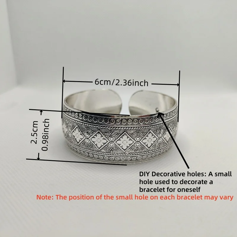 32 Stile Vintage Manschettenarmband Tibetisch Silberbeschichtet Geschnitzte Blumen- und Tiermotive Offener Armreif Verstellbarer Indischer Schmuck Geschenke für Frauen – Detail 2