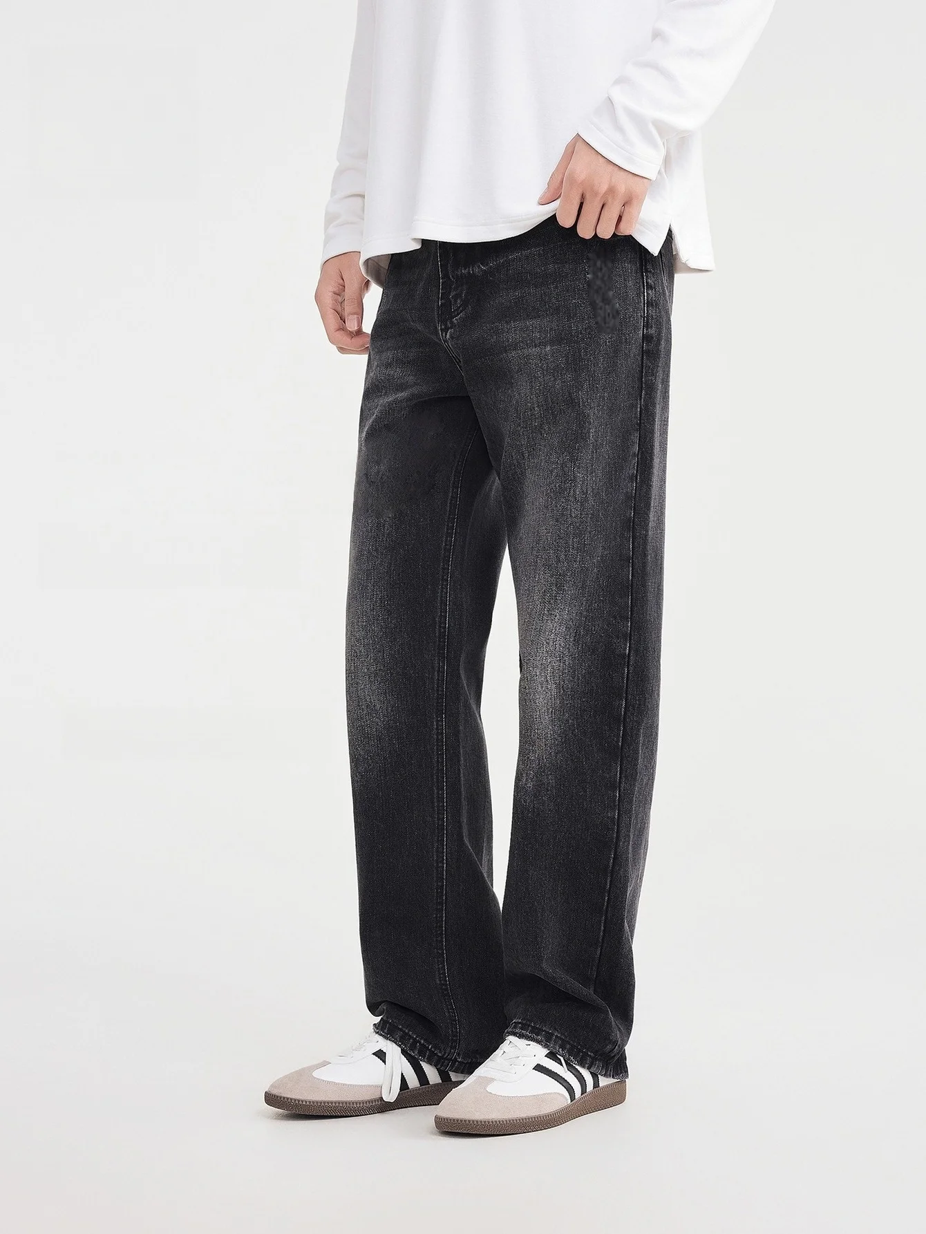 Black Slim Denim Jeans for Man Drip Y2k Original Unisex Casual Denim Wear No accessories or belts included