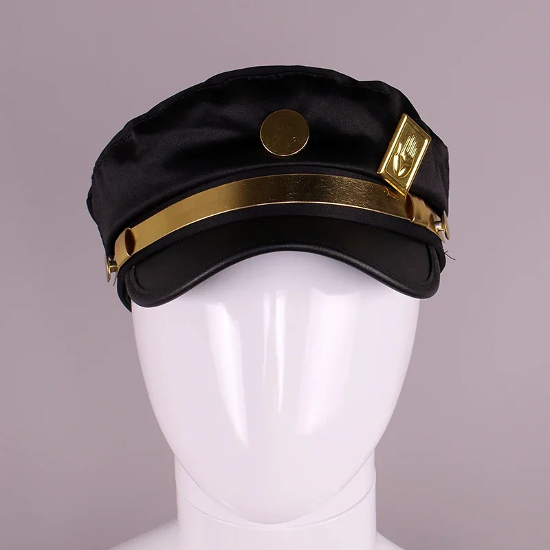 Anime Cosplay Cap Jotaro Kujo Cosplay Accessories Hats Army Military Flatcap Badges Anime Around