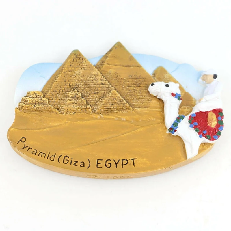 Pyramids Of Giza Egypt Fridge Magnet Souvenir Gift 3D Resin Landscape Refrigerator Magnetic Sticker Home Kitchen Decor