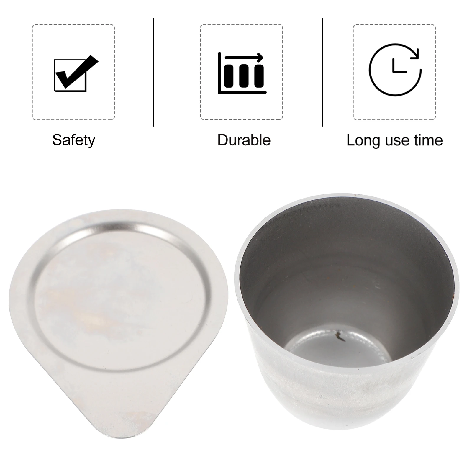 

Heat Resistant Iron Cup Durable Laboratory Dish With Lid For Melting Smelting Refining Strong Alkaline Substances Shortens Time