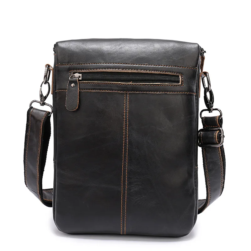 Vintage Genuine Leather Men\'s Crossbody Bag Fashion Cowhide Male Shoulder Bag Business FileMessenger Bag