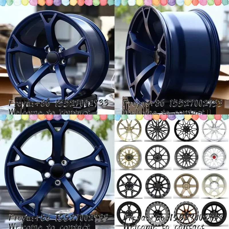 18 19 20 Inch 5x114.3 Forged Alloy Wheels Concave Deep Blue Custom Center Cap 19x10 for 350z 370z Nissmo V1 Wheels