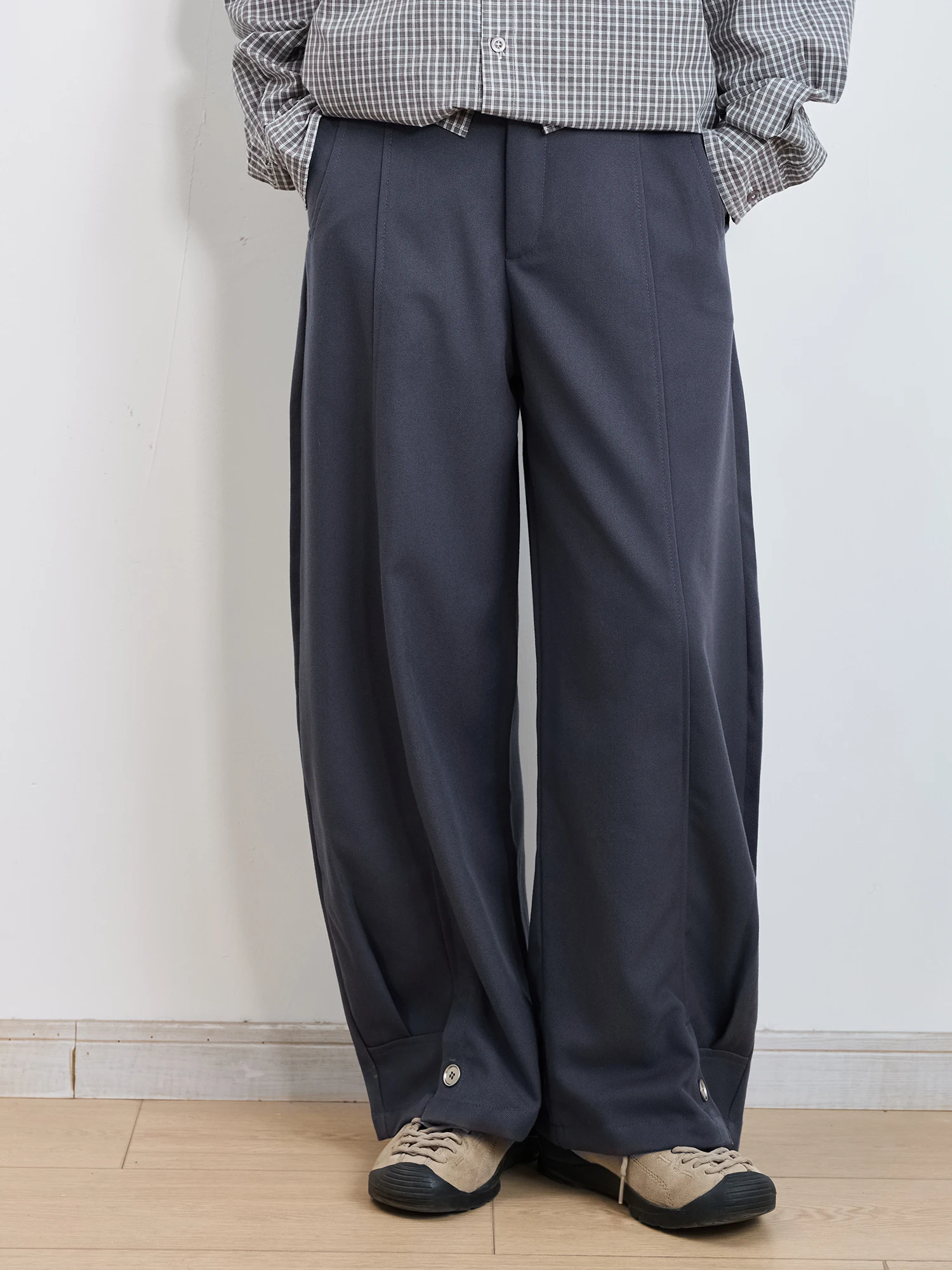 

Брюки унисекс с высокой талией и широкими штанинами, свободного прямого кроя, струящиеся, комфортные, для весны и осени