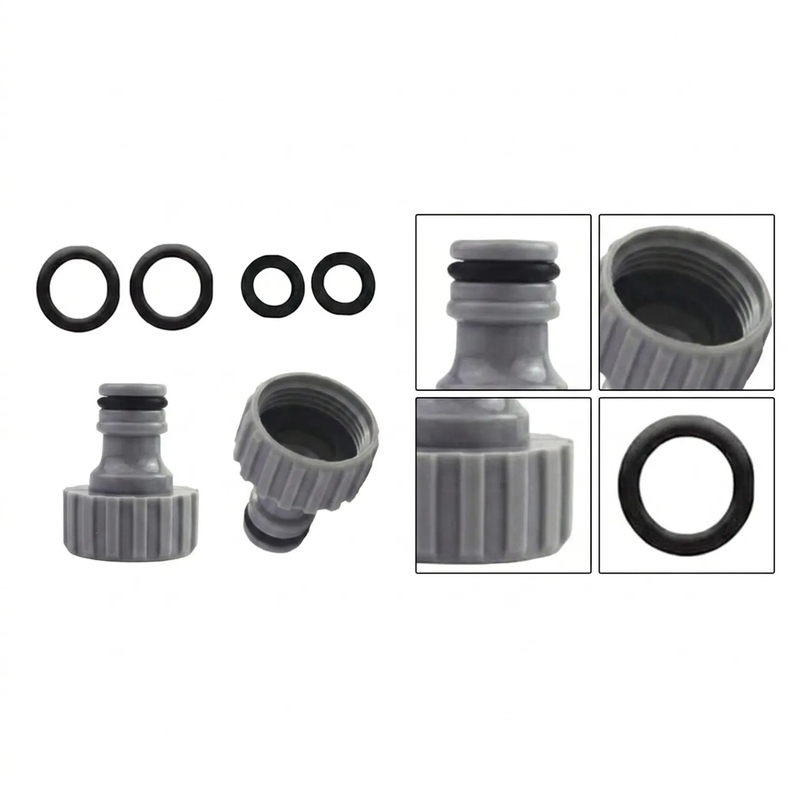 2 Pieces 3/4 Inch Hose Connection Adapter, Female Thread Faucet Connection Garden Power-Tools Accesoories Household Supplies