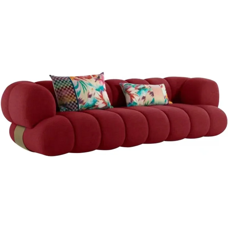 

Modern Simple Style Living Room Sofas 3 Seat Fabric Floor Low Sectional Sofa Couch