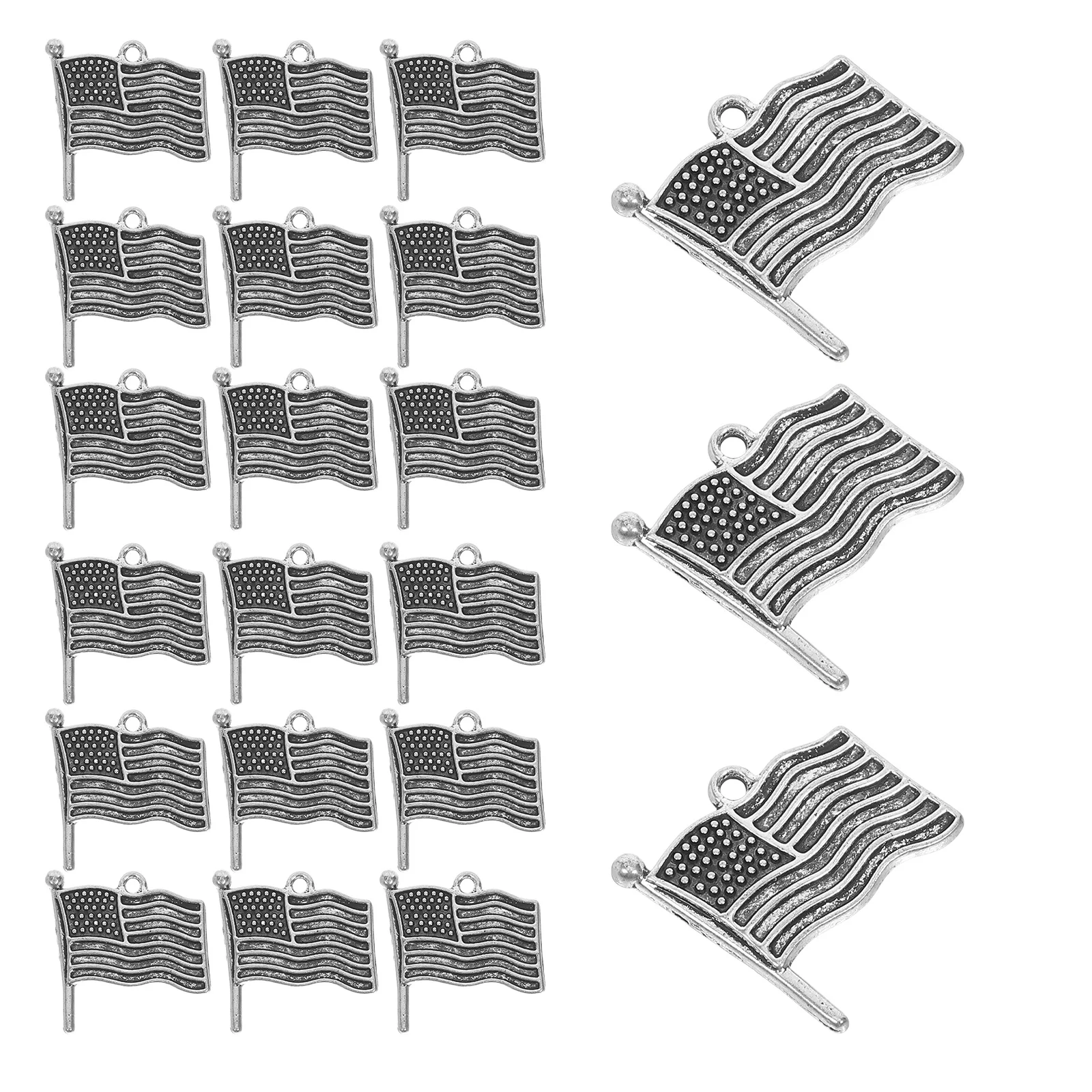 

50pcs Vintage Flag Charms Pendant Iron Metal Hanging Charms For Jewelry Making Diy Crafts Necklace Bracelet Keychain Retro