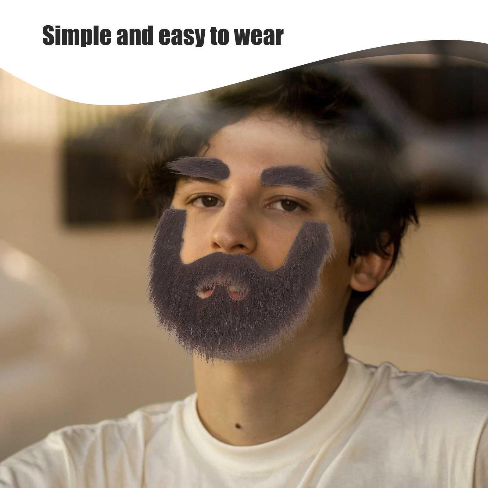 مجموعة الشارب واللحية ذاتية اللصق للحواجب المزيفة للرجال والنساء والحفلات التنكرية وأداء المسرح وديكور ملحقات الفيلم #4