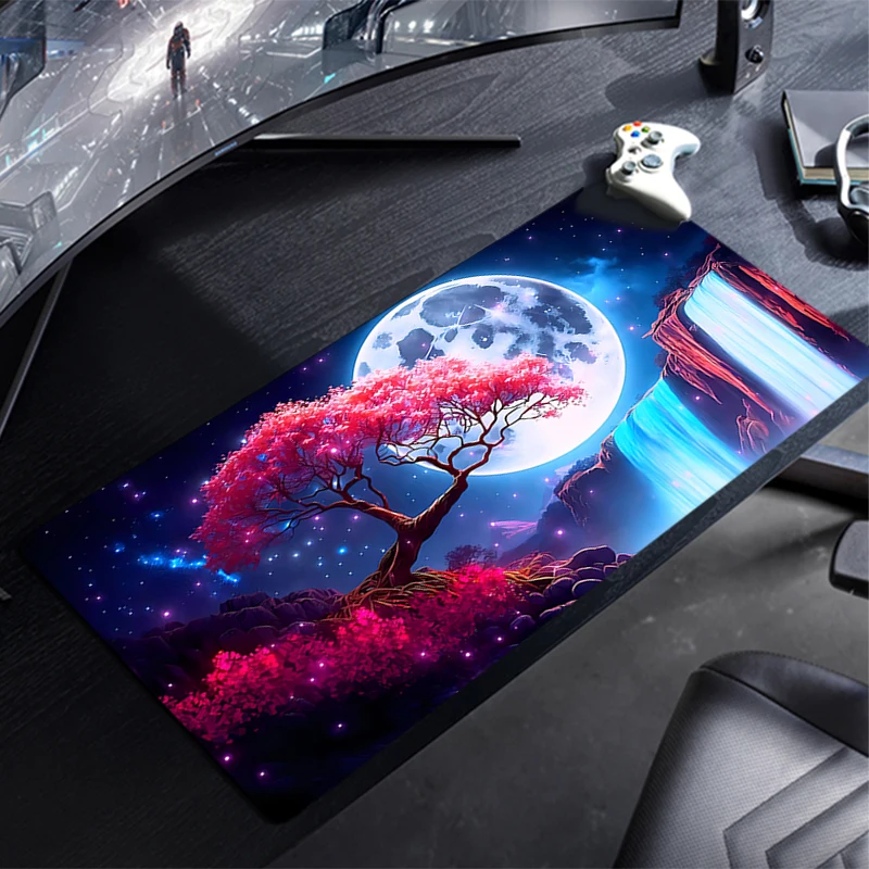 Mouse Pad Dark Scenery Professional E-sports Gamers Speed Pc Gaming Rubber Keyboard Notbook Desk Mat Mousepad 800X300