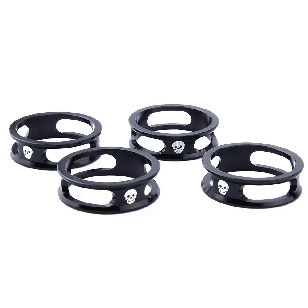 4pcs 28.6Mm Bicycle Spacers Aluminum Alloy Washers For Road Bike Fork Headset Replacement Durable Lightweight Bike Parts