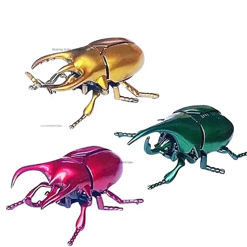 1PC Wind-Up Beetle Creative Prankster Animated Insect Model Scarab Beetle Children Battle Wind-Up Toy for Kids Gifts Toys