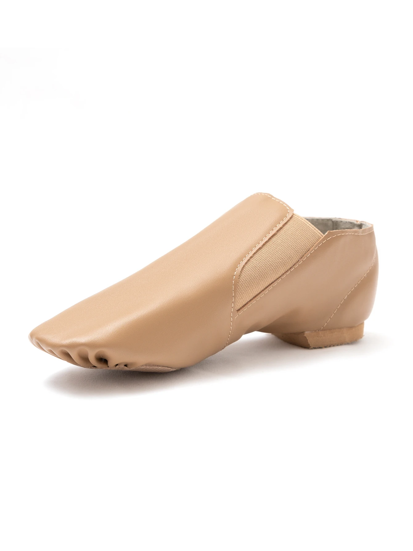 Dynadans PU Leather Jazz Shoes Slip On Dance Shoes for kids and Adults with Side Elasticity (Toddlers/kids/Big kids/Men/Women)