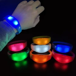 20/100/500PCS LED Bracelet Voice Control Glow Bangle Bracelets Sound Activated Flashing Wristbands for Wedding Party Favors