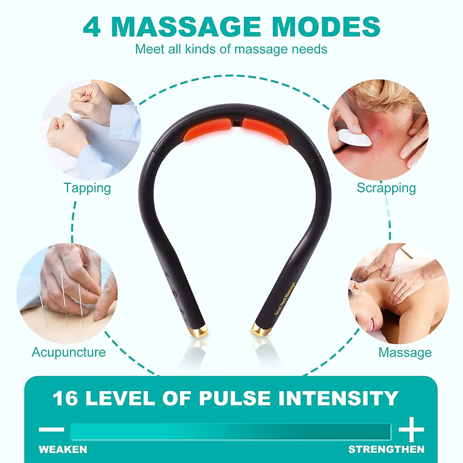 منتجات التدليك الجديدة المحمولة المهنية التدفئة الظهر الذكية المنتجات الأخرى نبض مدلك الرقبة #4