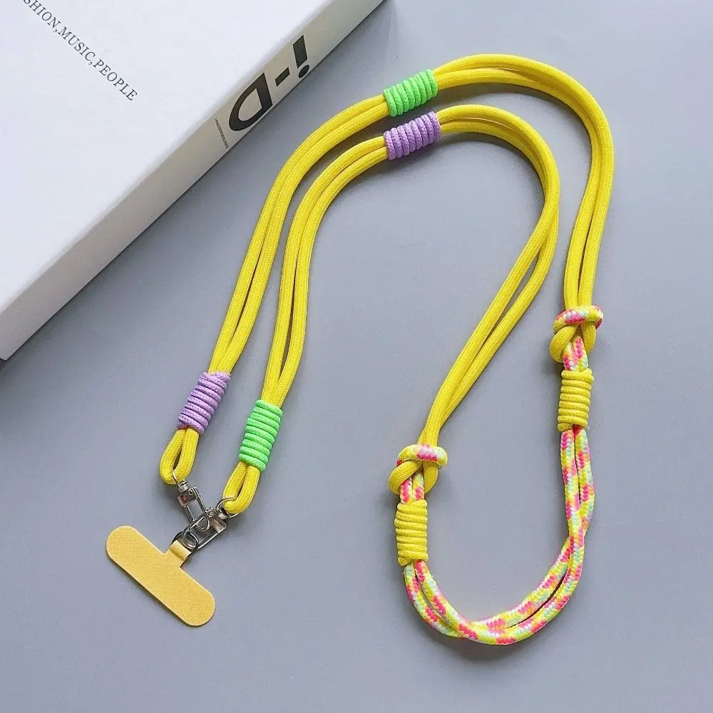 Chain Rope Mobile Phone Back Clip Holder Back Clamp Rope Endant Decor Phone Back Clip Bracket Bowknot Adjustable