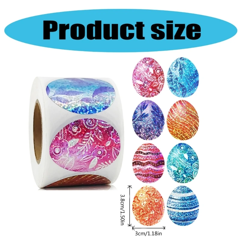 ギフトラッピングステッカー 素敵なイースターエッグステッカー 漫画の形のイースターステッカー