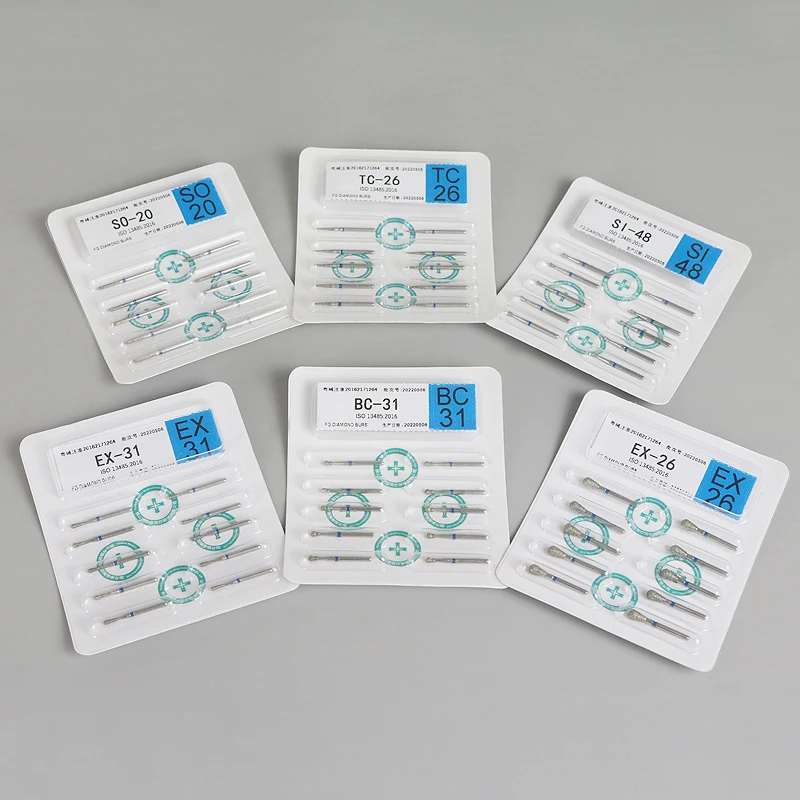 10PCS Dental Diamant Bohrer Bohrer Zahnmedizin Bohrer Für High Speed Handstück Griff Durchmesser 1,6mm Zahnarzt Werkzeuge Dental Materialien