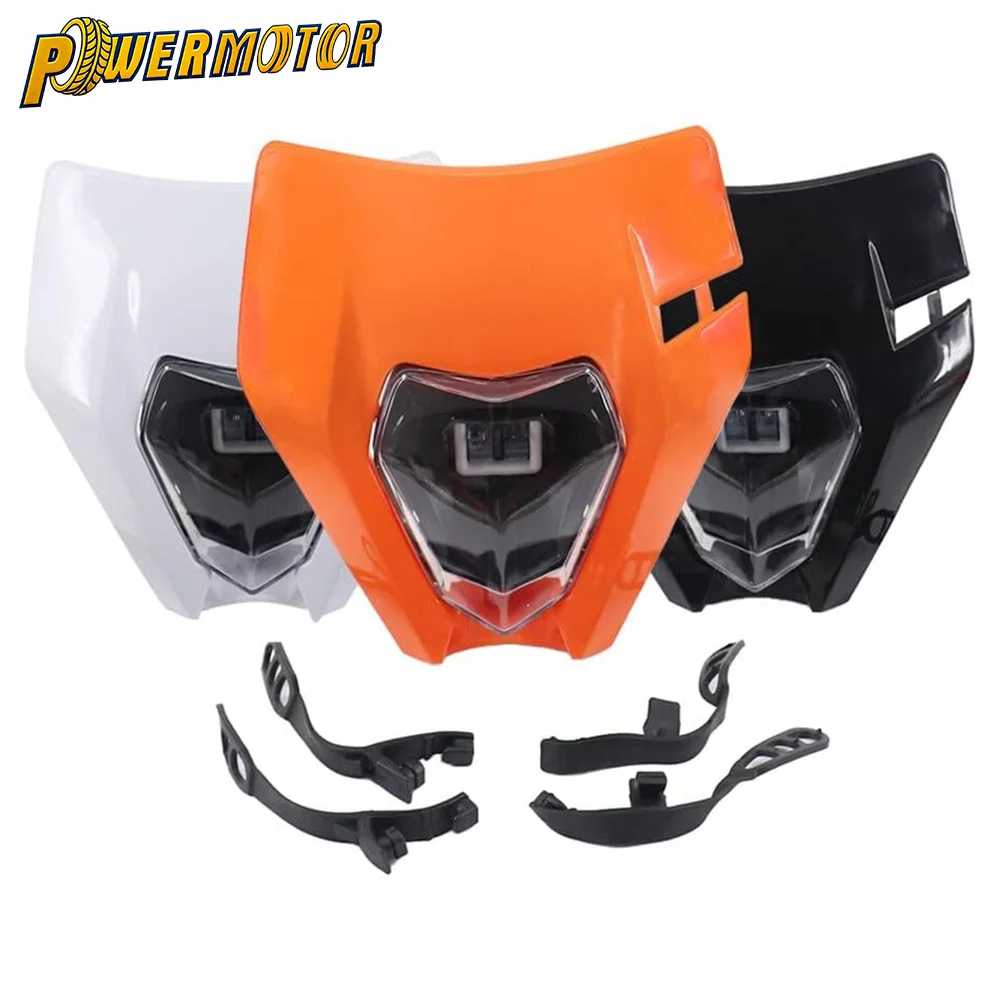 

For KTM EXC EXCF SX SXF XC XCF XCW XCFW 125 150 250 300 350 450 530 Motocross LED Headlamp High Low Beam DRL Headlight Parts