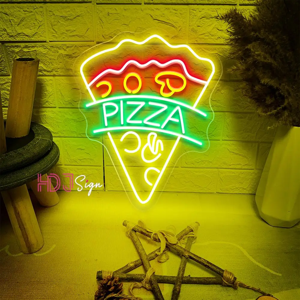 Neon Led Sign Pizza House Decor Wall Hanging Neon Sign Led Light For Pizzeria Kitchen Restaurant Neon Lights Open Sign Bar Party