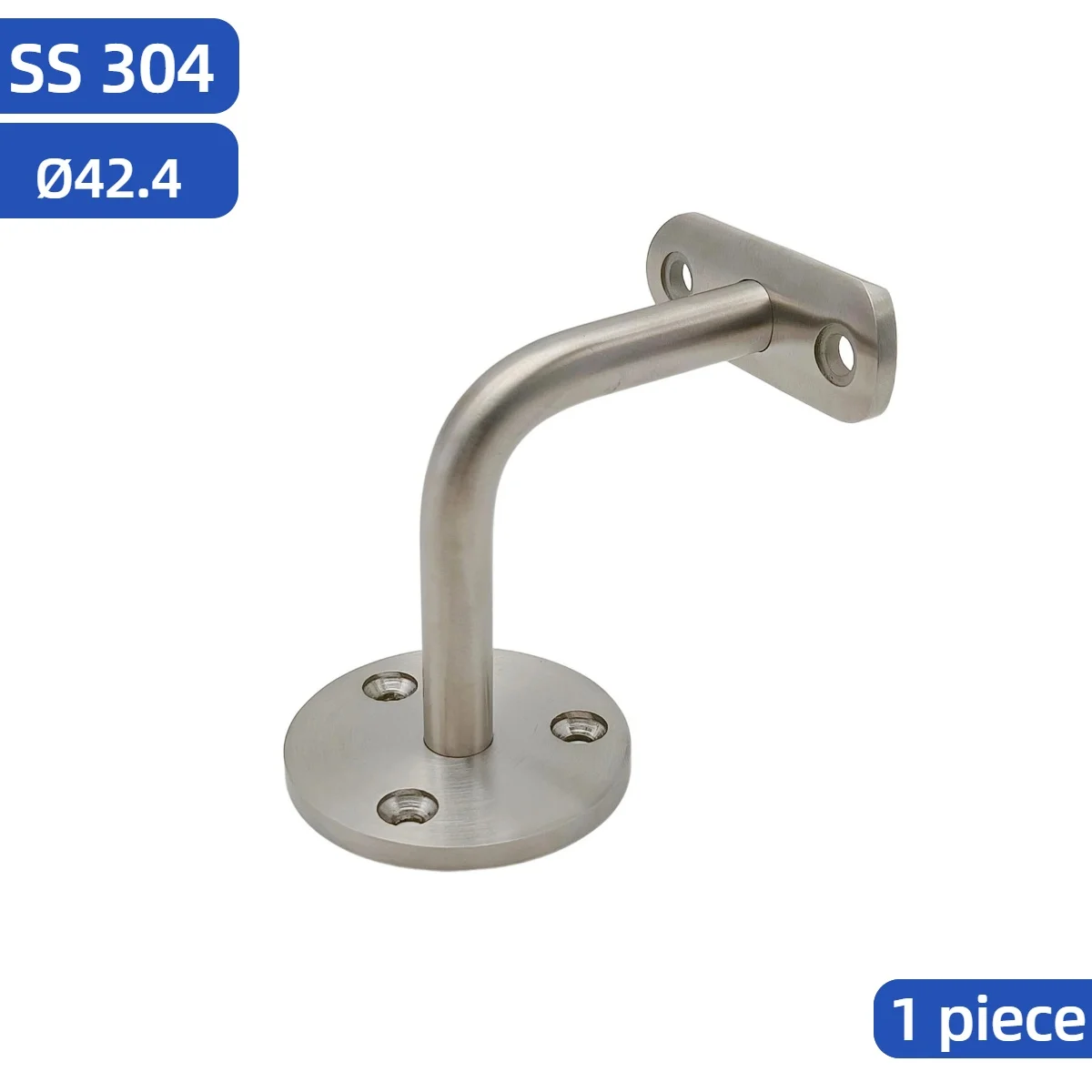 304 Stainless Steel Stair Railing Bracket 42.4MM Guard Rail Wall mounted Handrail Bracket