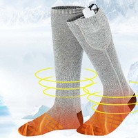 Winter Heated Socks for Men Women Long Electric Thermal Socks Warm Christmas Halloween Gift Cute Present for Outdoor Use